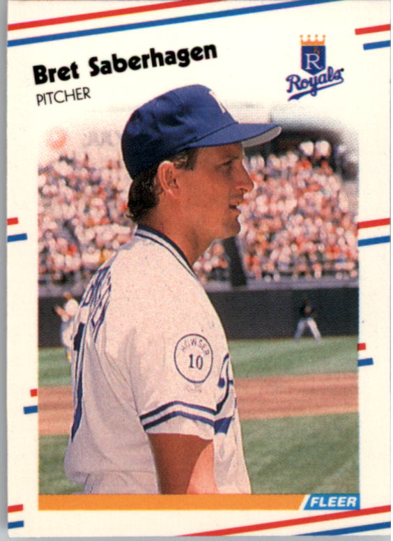 1988 Fleer Mini Baseball Cards 026      Bret Saberhagen